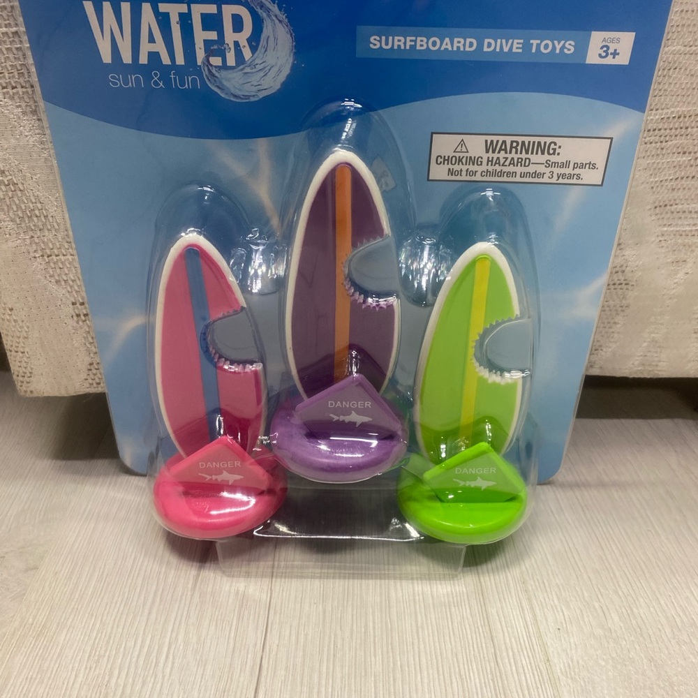 WATER Surfboard Dive Toy Set - Pink, Purple & Green